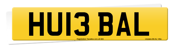 Registration number HU13 BAL